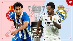 03h00 ngày 2/2: Espanyol vs Real Madrid