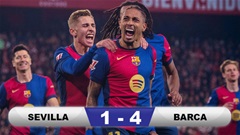 Thi đấu thiếu người, Barca vẫn đại thắng Sevilla để áp sát Real