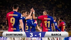 Barca run rẩy vào bán kết sau trận thua Dortmund