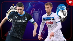 00h45 ngày 13/2: Club Brugge vs Atalanta