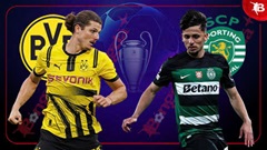 00h45 ngày 20/2: Dortmund vs Sporting Lisbon