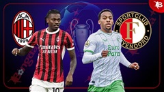 00h45 ngày 19/2: Milan vs Feyenoord