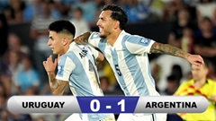 Argentina nhọc nhằn đánh bại Uruguay trong ngày Messi vắng mặt