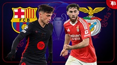 00h45 ngày 12/3: Barca vs Benfica
