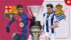 22h15 ngày 2/3: Barca vs Sociedad