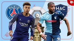 22h00 ngày 19/4: PSG vs Le Havre