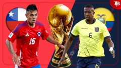 07h00 ngày 26/3: Chile vs Ecuador