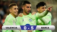 Ferran Torres lập hat-trick, Barca đè bẹp Valencia