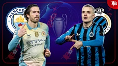 03h00 ngày 30/1: Man City vs Club Brugge