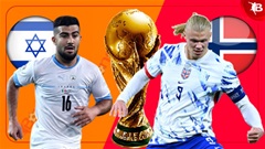 02h45 ngày 26/3: Israel vs Na Uy