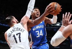 Vô đối dưới bảng rổ, Á Thần Giannis Antetokounmpo giúp Bucks củng cố ngôi đầu miền Đông