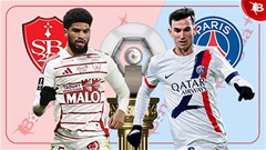 23h00 ngày 1/2: Brest vs PSG
