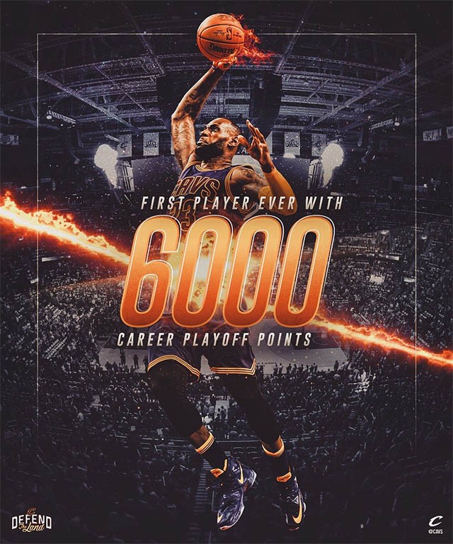 King James xô ngã kỷ lục ghi điểm của Michael Jordan 