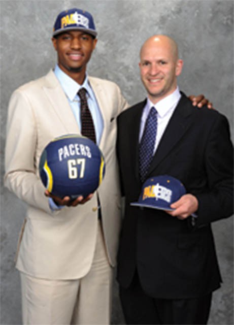 Aaron Mintz  Paul George at the 2010 NBA draft