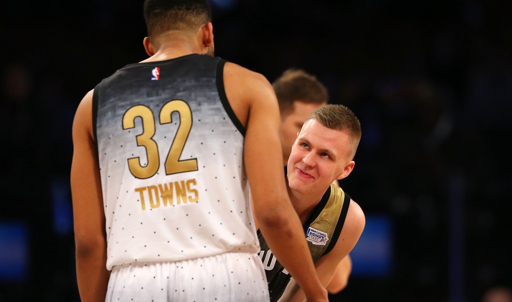 Towns là người bạn đầu tiên của Porzingis ở NBA