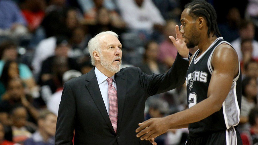 Hai nhân vật chủ chốt ở Spurs: HLV Popovich và Kawhi Leonard