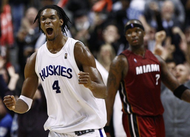 Mặc dù giành chức vô địch cùng Miami Heat nhưng Chris Bosh lại thi đấu hiệu quả nhất trong những năm chơi bóng tại Toronto Raptors.