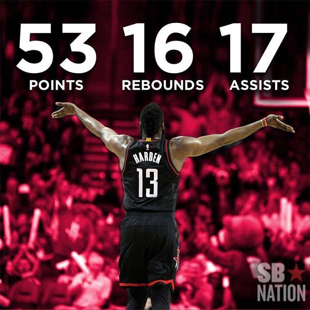 Một buổi tối lịch sử cua James Harden