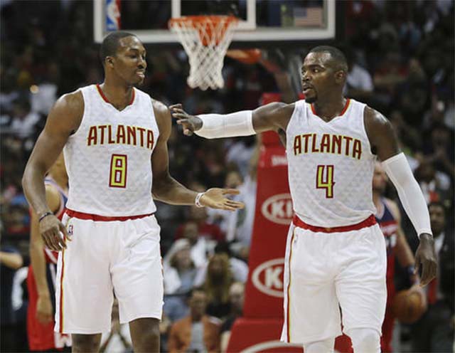 Howard (8) và Millsap (4) là 2 nhân tố quan trọng nhất của Atlanta mùa này.