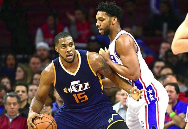 Jazz tỏ ra vượt trội so với 76ers.