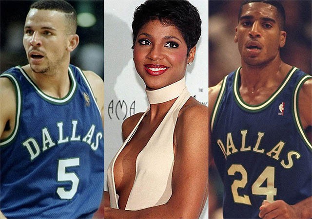 Jason Kidd, Jim Jackson với Toni Braxton 
