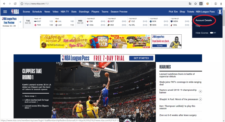 Xem trực tiếp NBA thế nào, ở đâu?