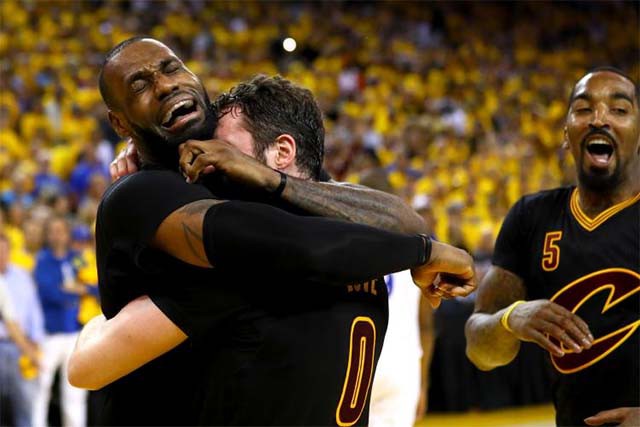LeBron James Kevin Love Stephen Curry 