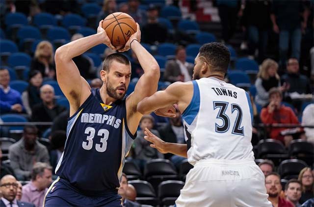 Vũ khí mới của chàng trung phong người Tây Ban Nha, Marc Gasol, sẽ tiếp tục được sử dụng trong trận gặp Minnesota.