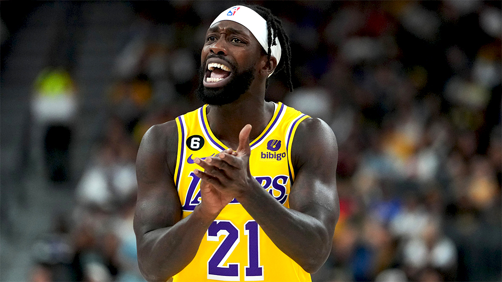 Patrick Beverley trong màu áo Los Angeles Lakers, anh sẽ ra sân cho Chicago Bulls ở nửa sau mùa giải