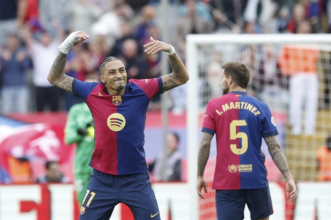 Raphinha truyền cảm hứng cho màn lội ngược dòng điên rồ của Barca trước Celta Vigo