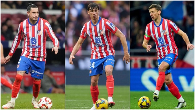 Bộ ba trung vệ Gimenez, Lenglet và Le Normand đồng loạt sa sút.