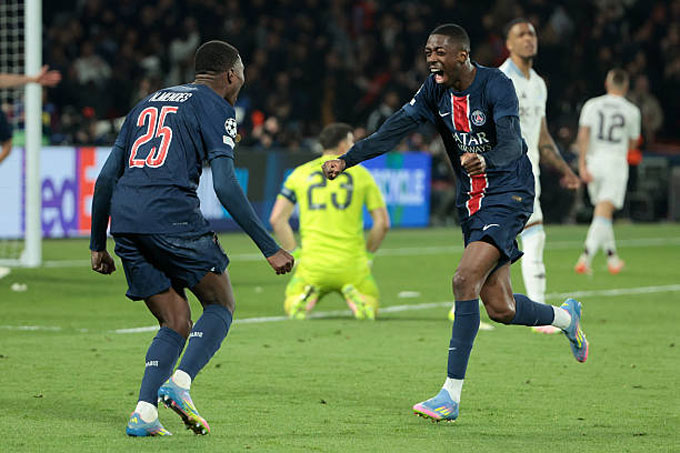 PSG đánh bại Aston Villa 3-1 ở lượt đi tứ kết Champions League