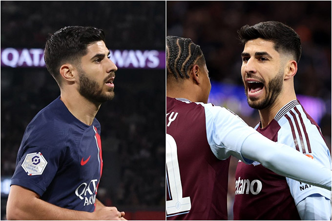 Asensio khoác áo cả PSG lẫn Aston Villa tại Champions League mùa này
