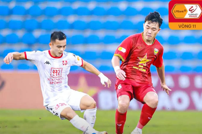 Hà Tĩnh có trận hòa đáng tiếc trên sân nhà trước CAHN ở vòng 12 V.League 2024/25 - Ảnh: Xuân Thủy 