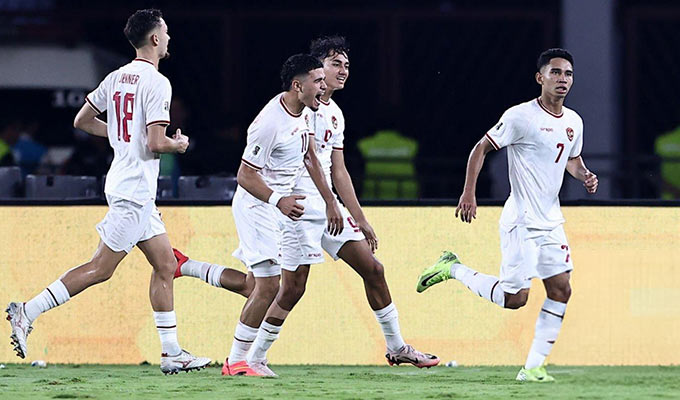 Indonesia có 9 điểm, tạm xếp vị trí thứ 4 ở bảng C tại vòng loại 3 World Cup 2026 