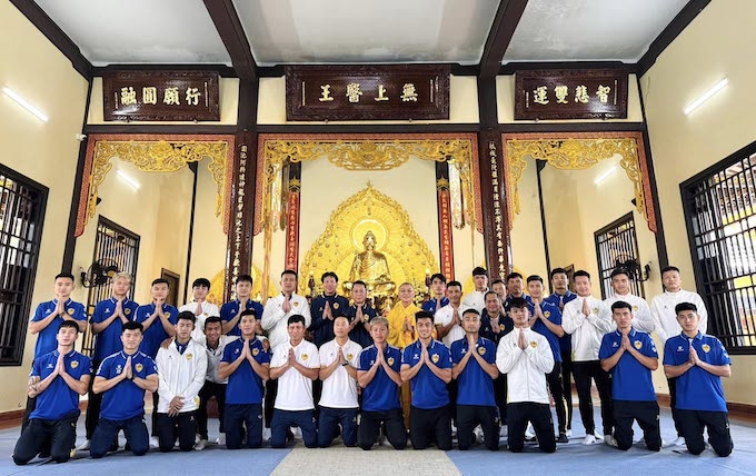 CLB Quảng Nam vừa có buổi du xuân vào sáng nay (2/2) - Ảnh: QNFC