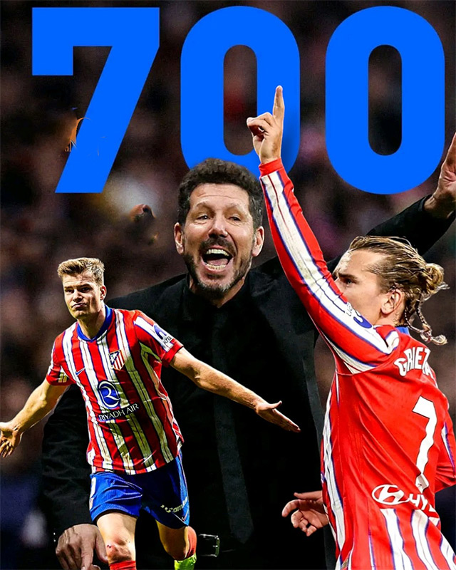 HLV Simeone gắn bó với Atletico suốt từ năm 2011 tới nay