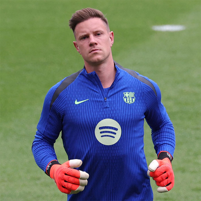 Ter Stegen đã trở lại tập luyện