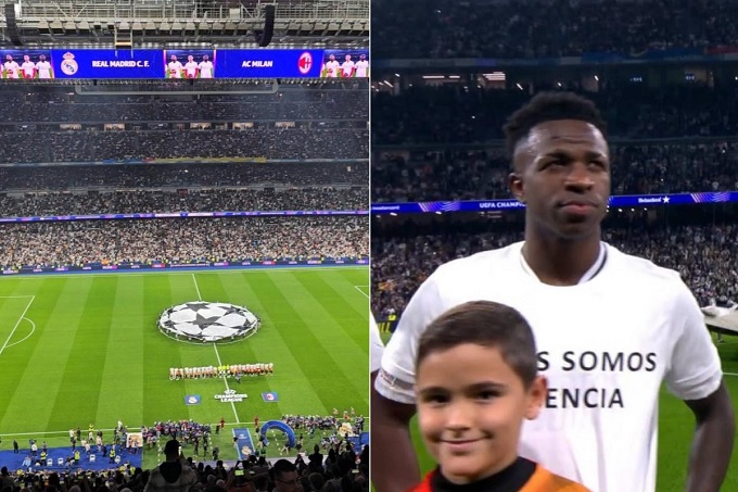 Vinicius chia vui với Mbappe sau bàn thắng vào lưới Girona