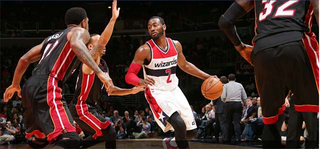 John Wall không đủ giúp Wizards hạ Heat.